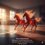 Red horses